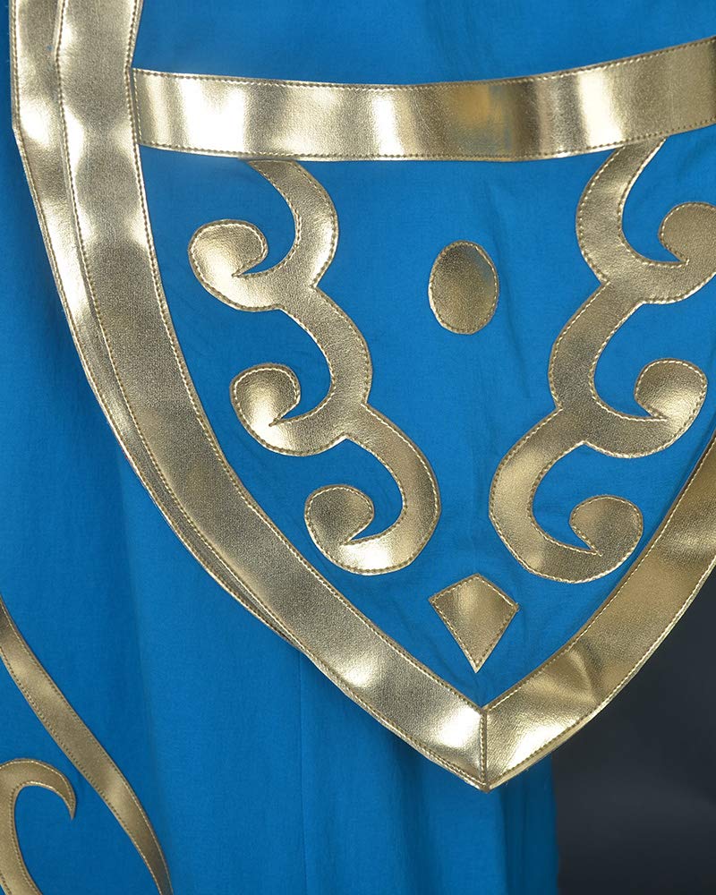 miccostumes Damen Prinzessin Cosplay Kostüm Blau Outfit Hochzeitskleid mit Zubehör