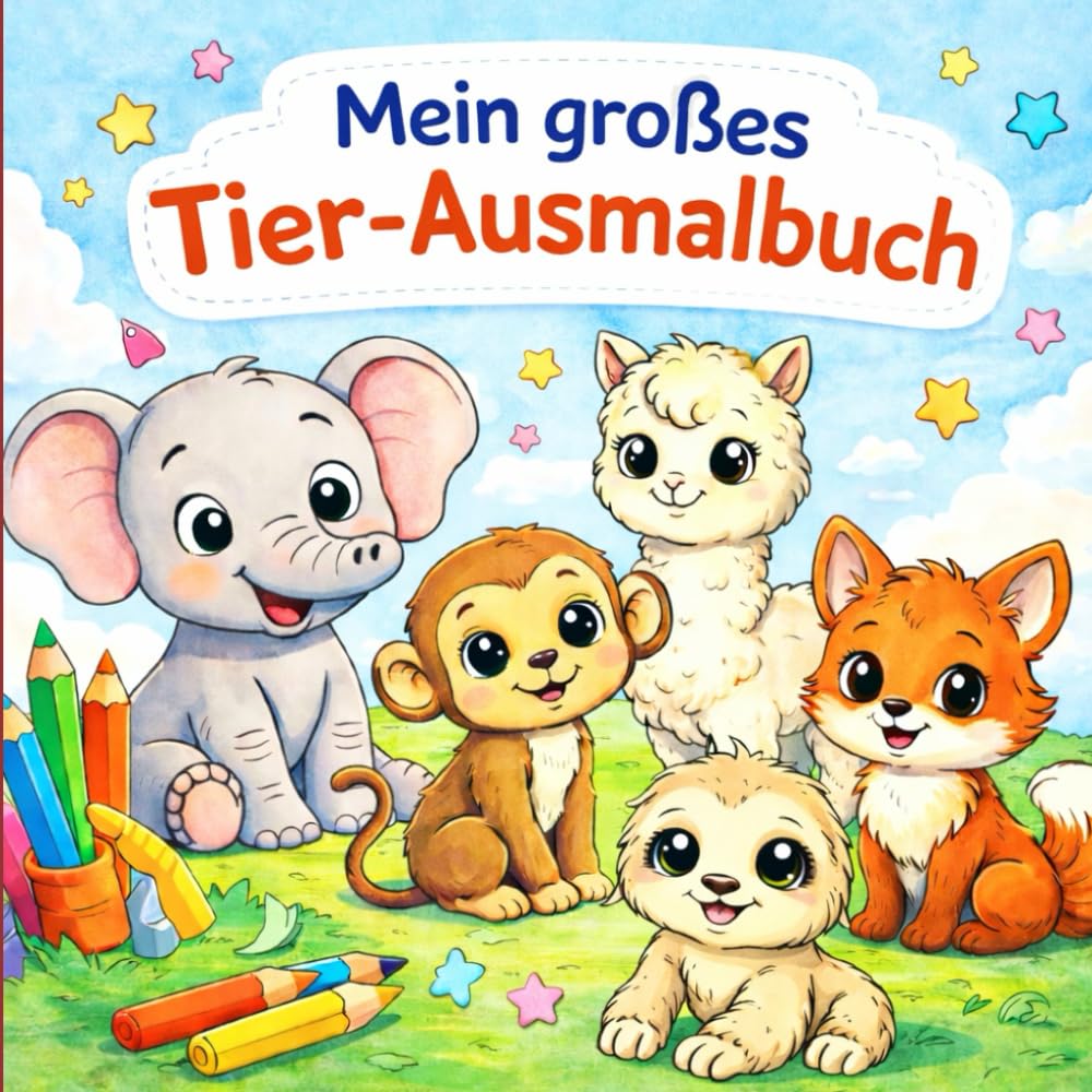 Mein großes Tier-Ausmalbuch