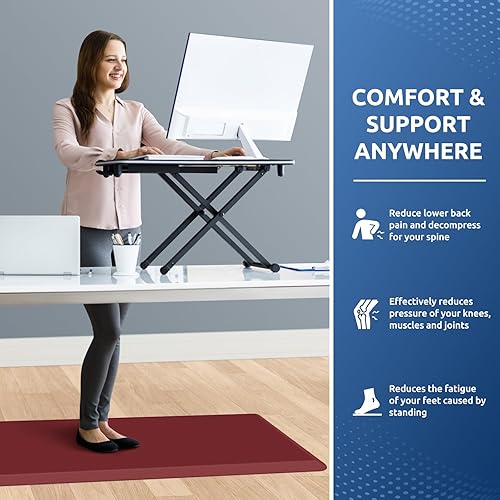 Miniatura 137 de KitchenClouds - Tapete acolchado antifatiga, impermeable, antideslizante, cómodo, para escritorio de pie, cocina, fregadero, hogar y oficina, 17.3 x