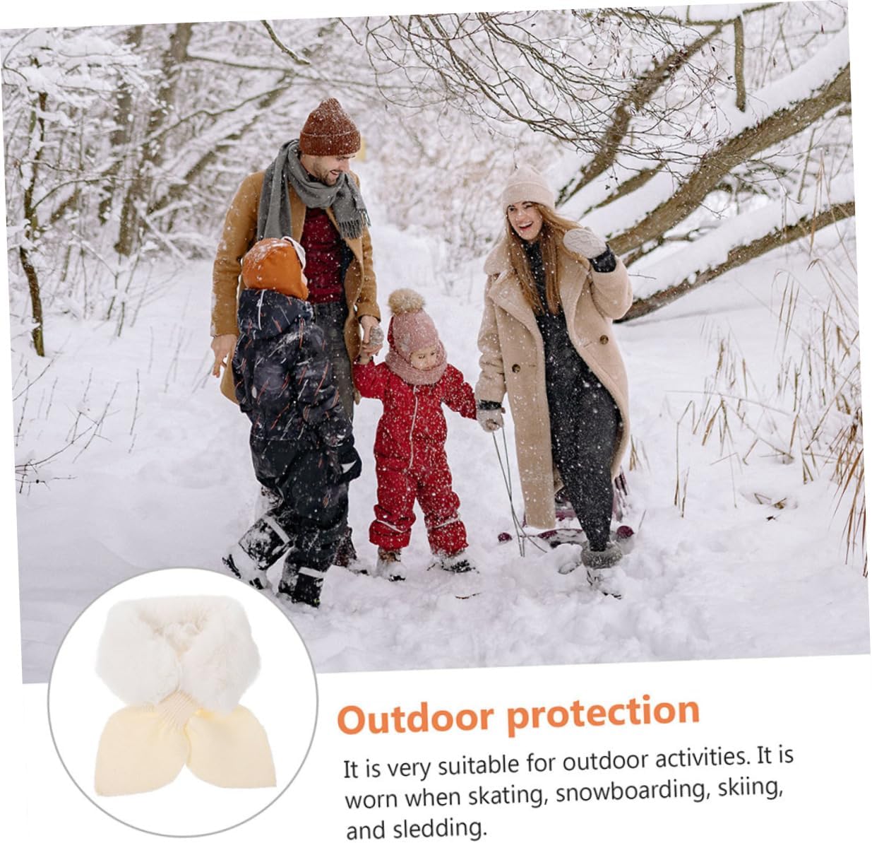 VALICLUD 2pcs Adorable Boys and Girls Warmer Scarves Boy Girl Winter Warm Neck Warmer Newborn