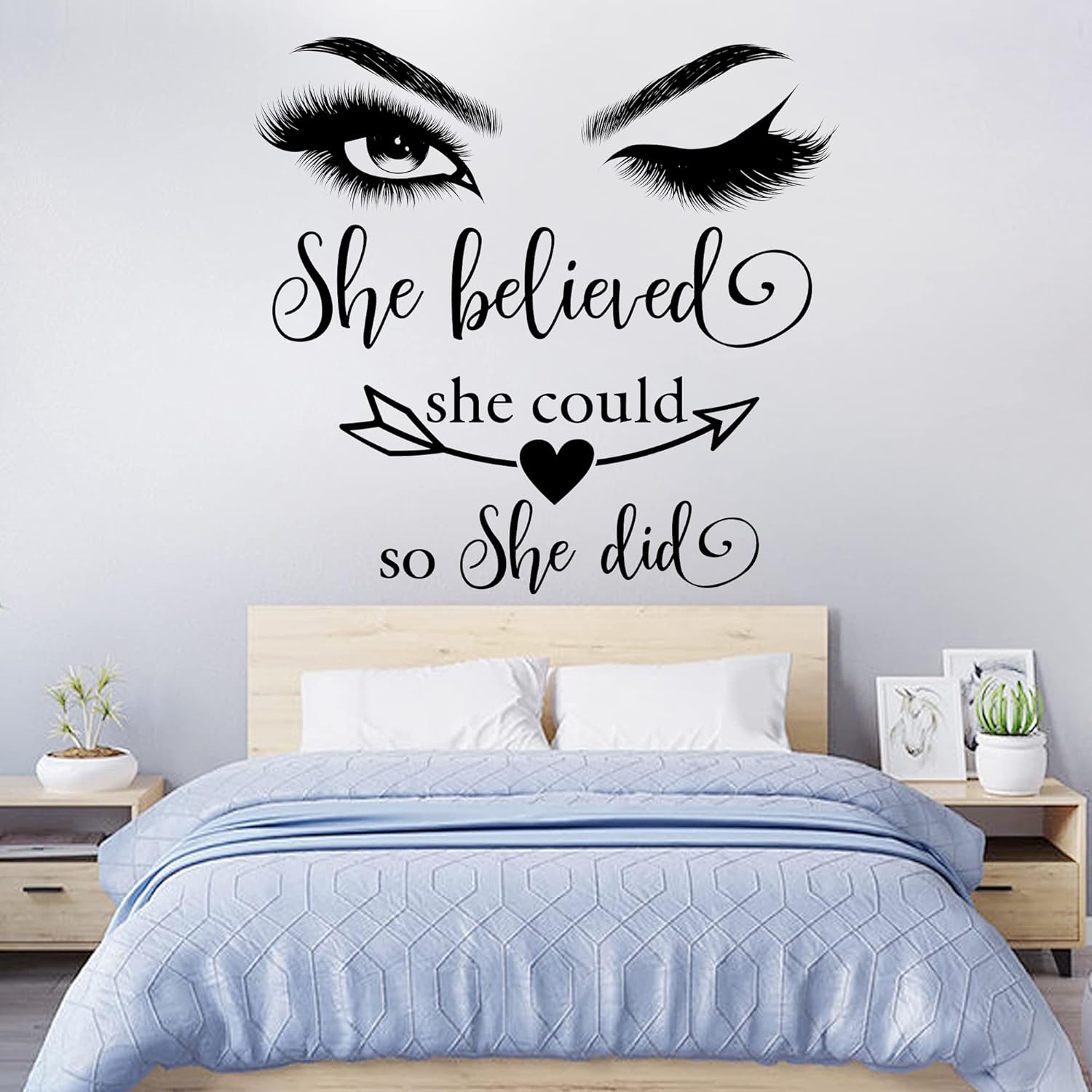 Inspirational Quotes Wall Decals Eyelash Eyes Wall Decals