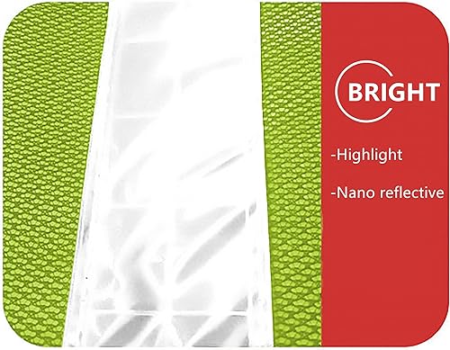 Miniatura 10 de Alidamo Chaleco de seguridad con tiras reflectantes de alta visibilidad, caza, trotar, malla transpirable, ligero y ajustable para XXL