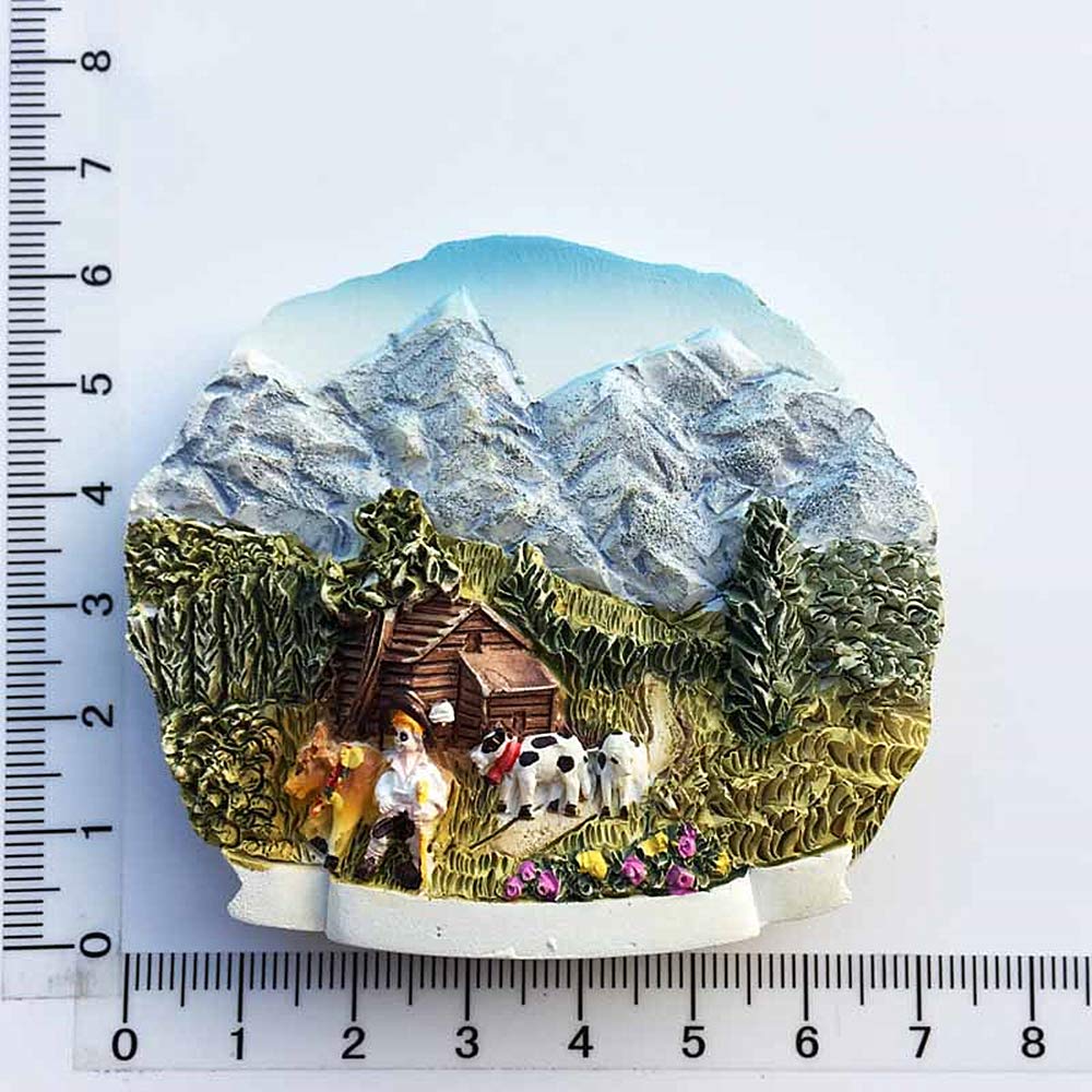 Magnete Frigorifero 3D Jungfrau Svizzera – Souvenir Turistico In Poliresina, Decorazione Casa E Regalo Da Collezione