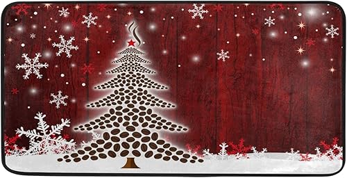 Tapetes de cocina antideslizantes para árbol de Navidad, tapete de baño, tapete para decoración del hogar, 39 x 20 pulgadas Árbol de Navidad,Aves