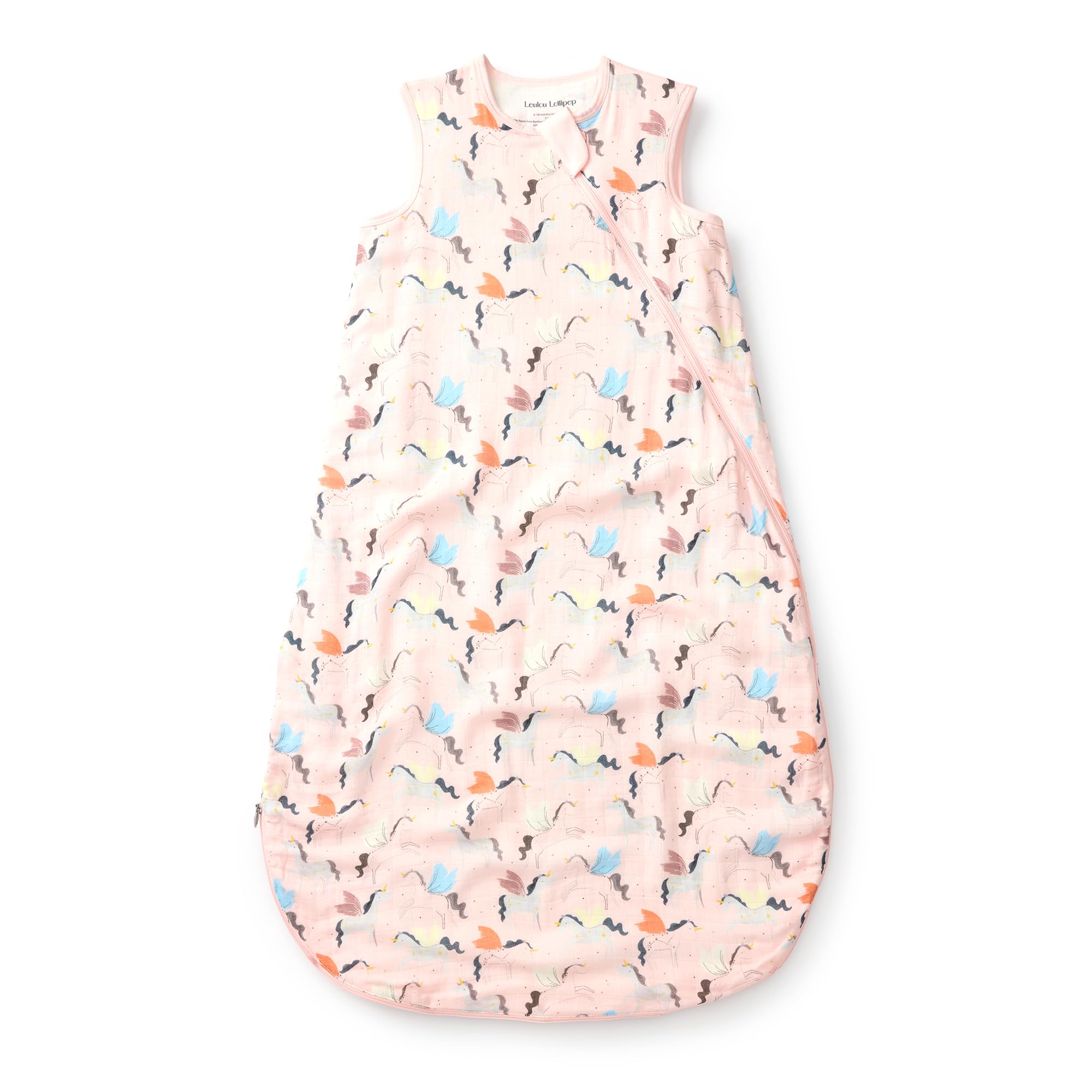 Loulou Lollipop Lightweight Muslin Wearable Baby Blanket Sleeping Bag, Unisex Infant Toddler, 0.5 TOG, 2-Way Zipper Sleepsack