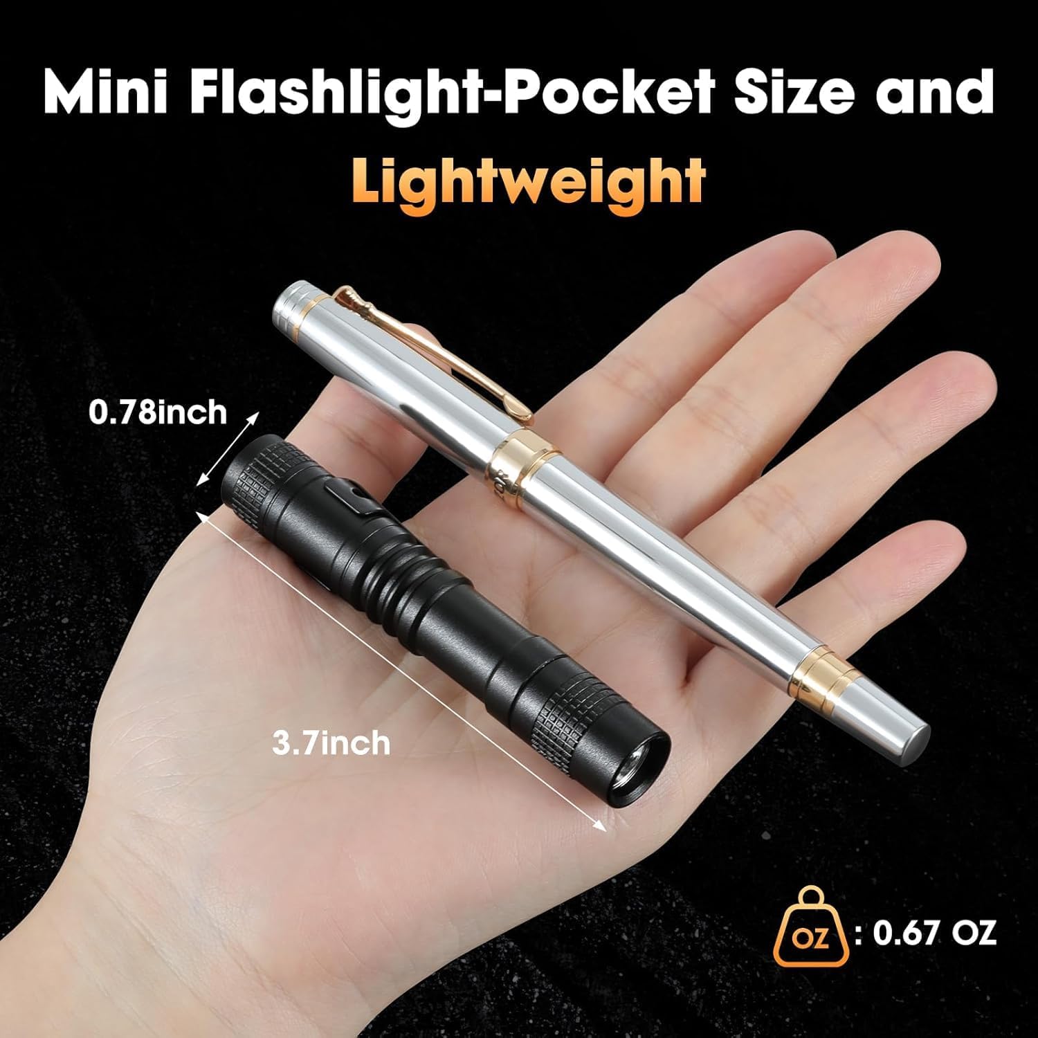 Pen Flashlight, 3 PCS Led Pen Light Flashlights with Clip-Smaller image 4
