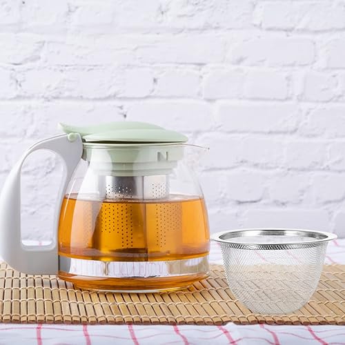 Miniatura 9 de Luxshiny Cesta infusora de té, 8 unidades, filtro de té de acero inoxidable, filtro de té de malla metálica, hojas de té sueltas, repuesto para