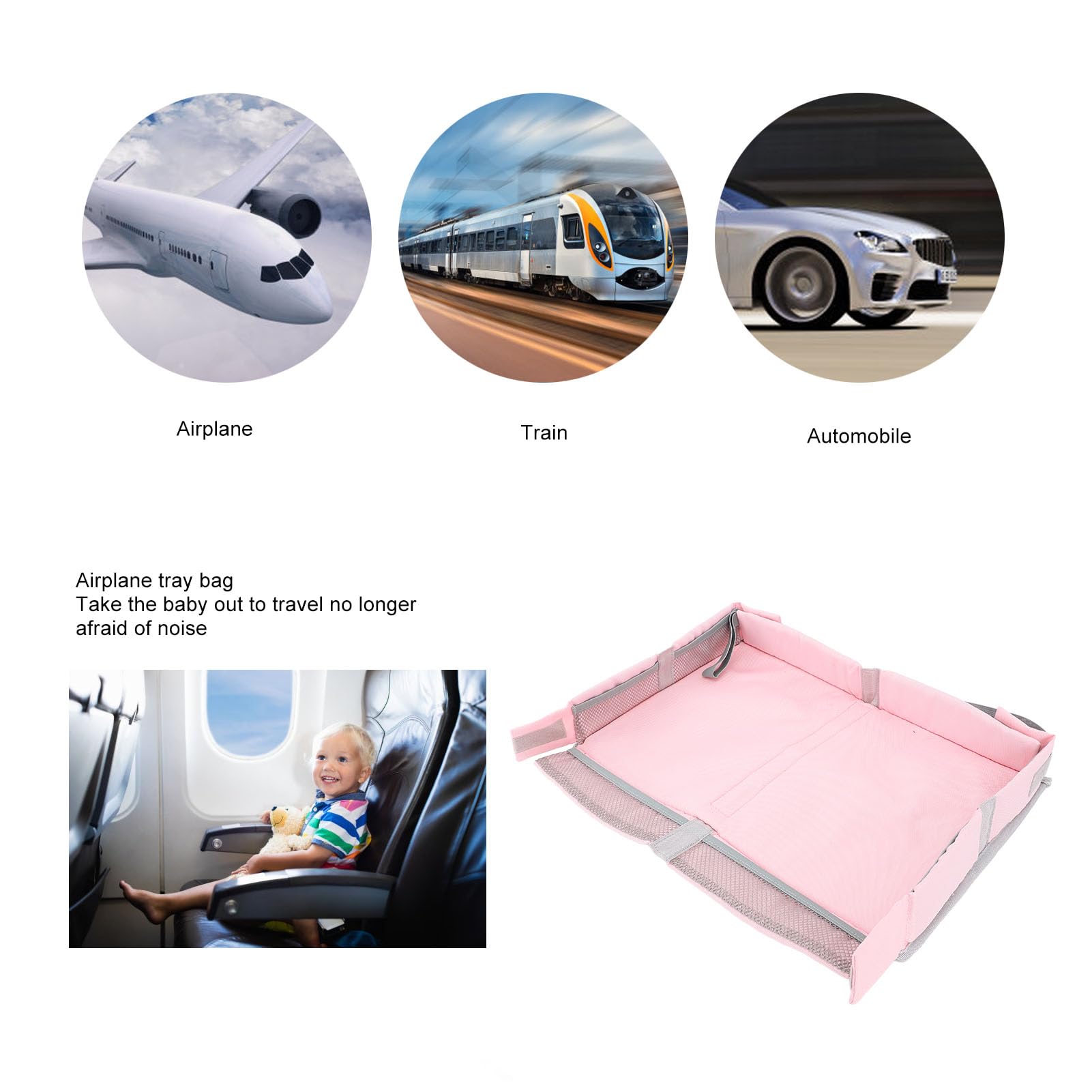 Asixxsix Kids Airplane Tray Cover,Foldable Kids Travel Tray Table Cover, Kids Tray Table Cover, Airplane Tray Organizer - Image 4