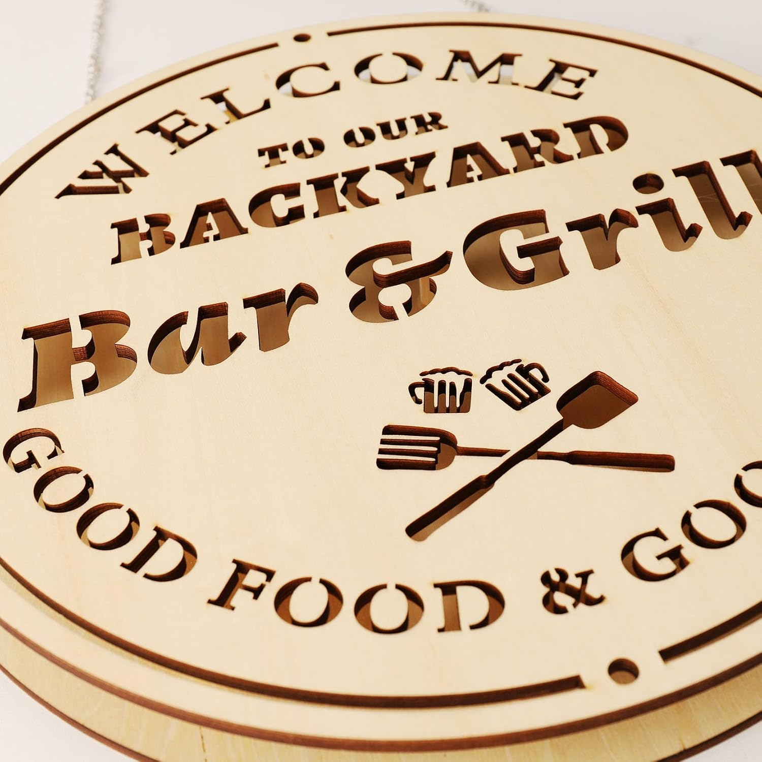 Welcome To Our Backyard Bar And Grill Signs, Neon Bar Sign, BBQ Sign, Bar and Grill, Backyard Decor, Sign, Man Cave Sign