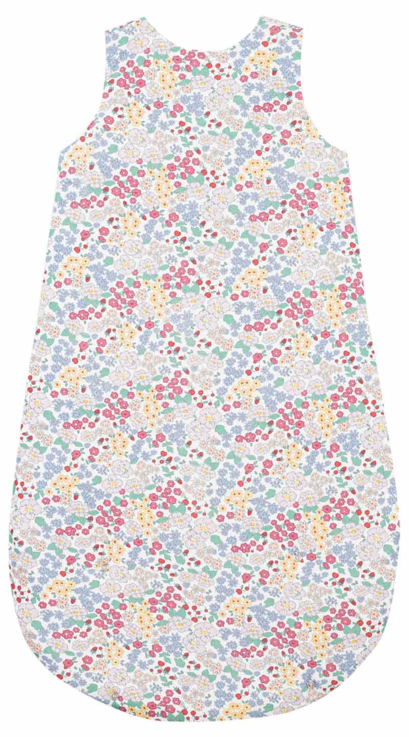 Petit Bateau Gigoteuse Bébé en Coton Imprimé à Fleurs Tog 2, T0 Taille 0 (Nai/6Mois), Marshmallow/Multico