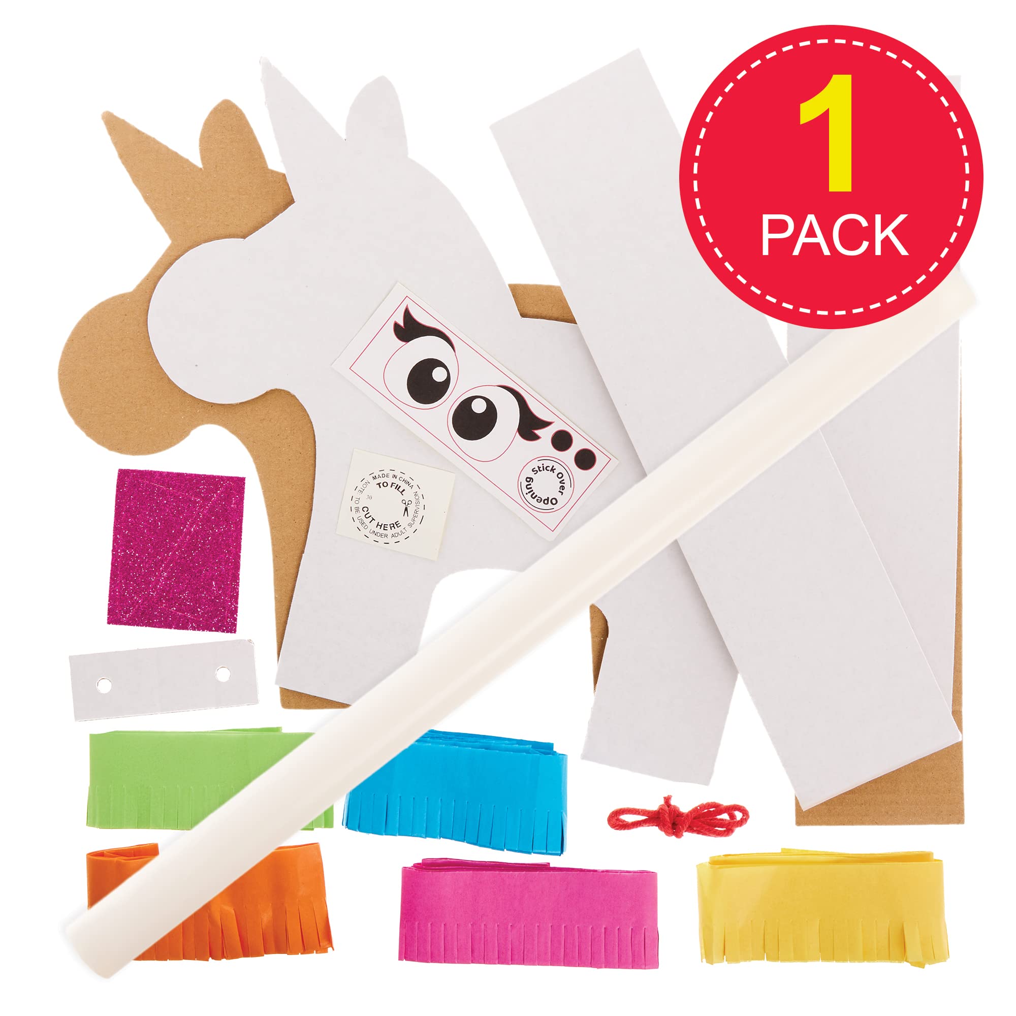 Baker Ross FX904 Rainbow Unicorn Pinata Kit - Pinata Game and Decoration for Kids Parties - Image 2