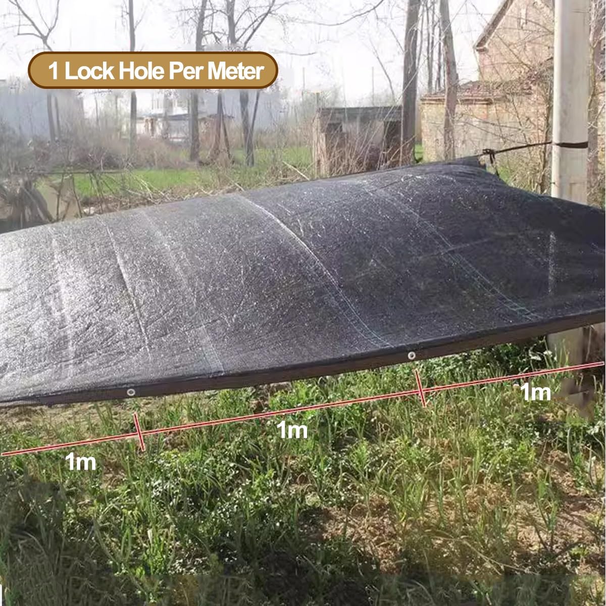Oddychająca czarna tkanina ogrodowa na ogrodzenie, patio i kemping - pyłoszczelna osłona zewnętrzna, dostępna w rozmiarach 5 x 10 m, 6 x 1 m, 10 x 20 m - idealna do dekoracji ogrodu