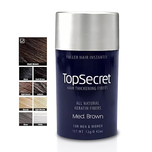 Miniatura 7 de Top Secret Recambios de fibras de construcción para engrosar el cabello, relleno de cabello natural e indetectable, para hombres y mujeres, rellena