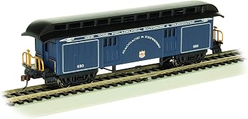 Bachmann Trains Old-Time Baggage Car - Round Roof B&O Royal Blue HO Scale