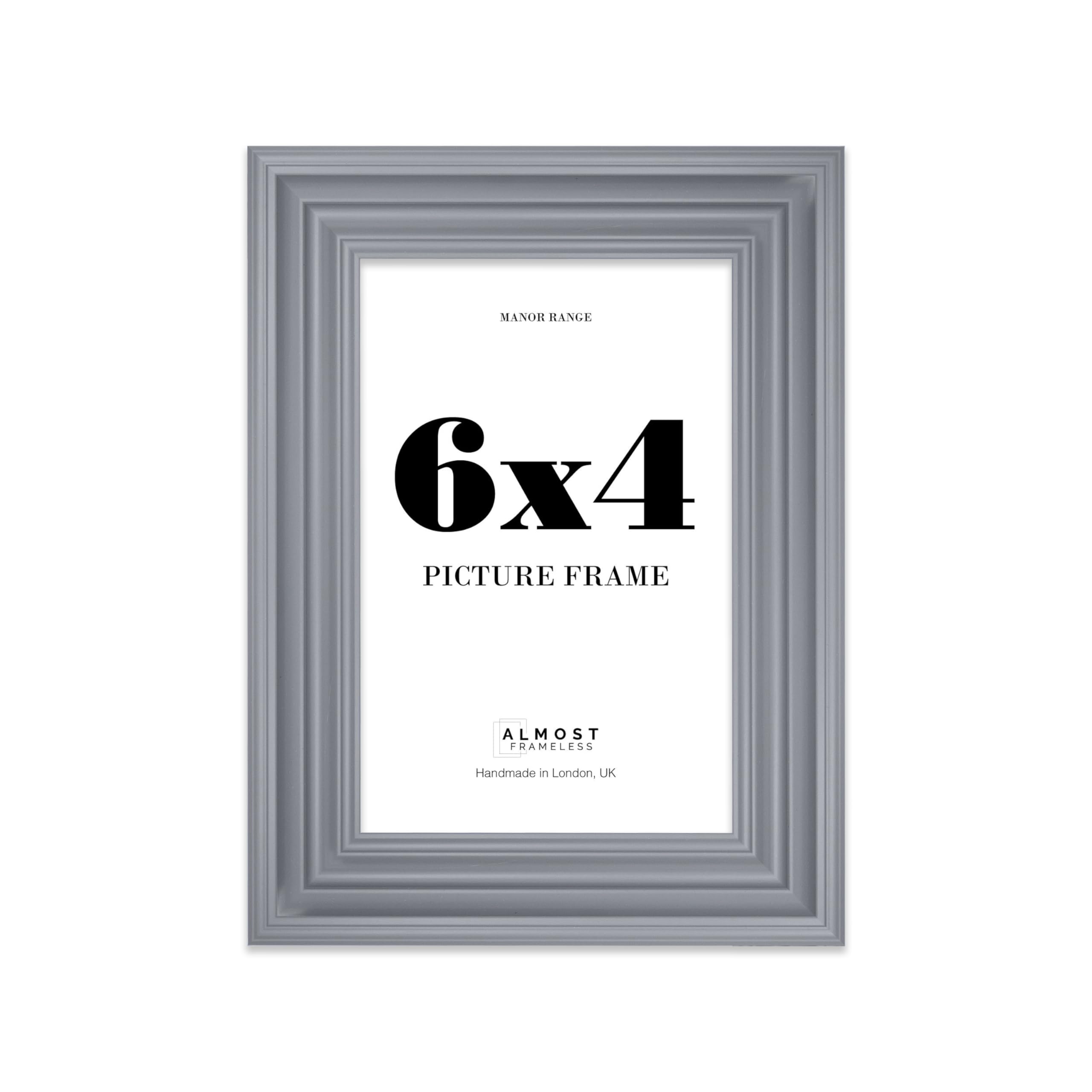 6x4 Picture Frame, Display 6x4 Pictures (10.2 x 15.2cm) - Scandi Grey Sophisticated 42mm Edge Room Decor - 1 Pack — image 1