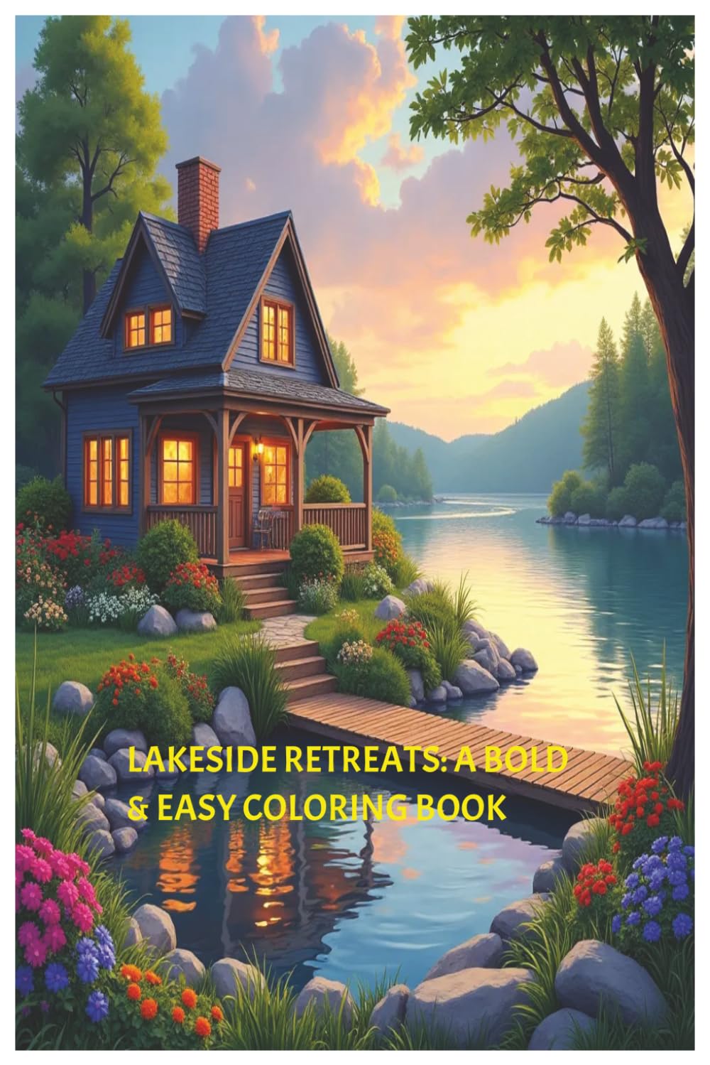 Lakeside Retreats: A Bold & Easy Coloring Book