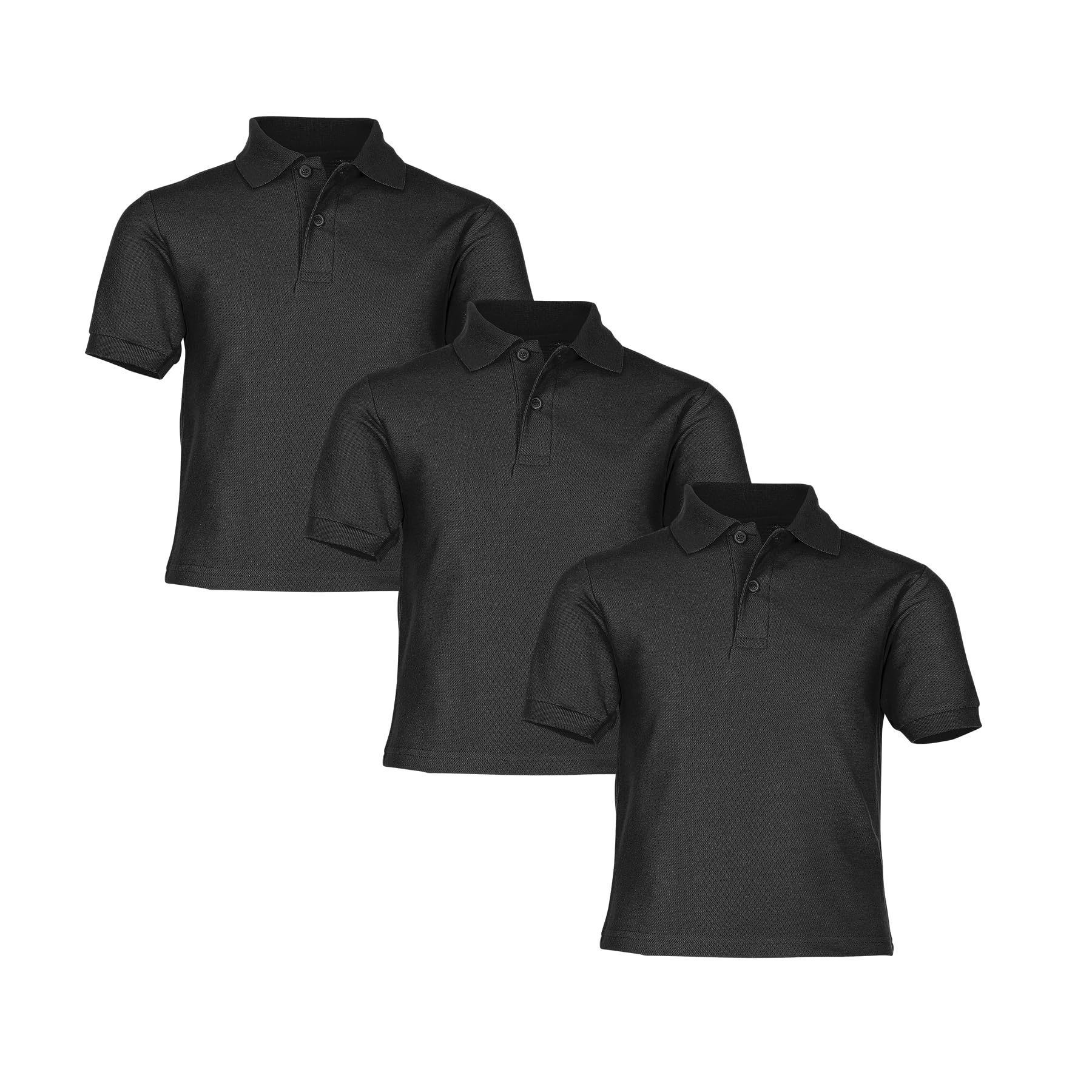 Fruit of the Loom 3er Pack Kids 65/35 Polo + Web-Textilien24 Stoffbeutel