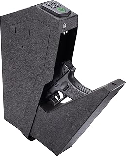 Sponsored Ad - SOULYI Mounted Biometric Gun Safe For Pistols, Auto Open Handgun Safe, Pistol Safe With Fingerprint Keypad ...