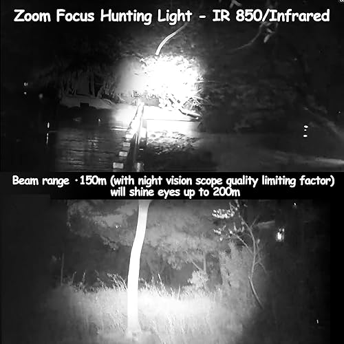 Miniatura 2 de VASTFIRE Iluminador IR de mano de 940 nm 5 W Pro de visión nocturna de largo alcance linterna infrarroja monturas para conejos ratas depredador