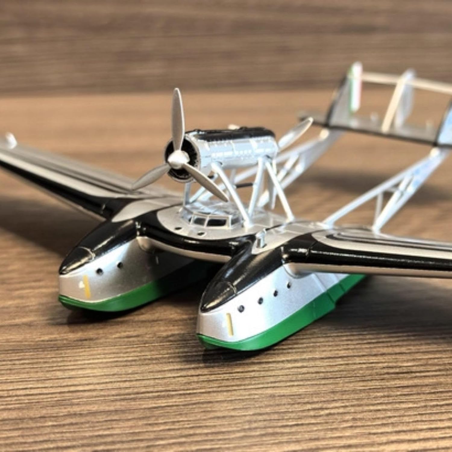 Alloy WWII Italy SIAI-Marchetti S.55X FlyingBoat Aircraft Model 1:144 Scale, Alloy Aircraft Toy for Collection Displaying