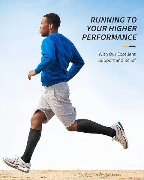 CAMBIVO Compression Socks for Women & Men 2 Pairs, Flight Socks Compression Stockings Running Socks for Calf & Ankle Support, Sports, Flying, Maternity Pregnancy, Nurses, Travel - 4