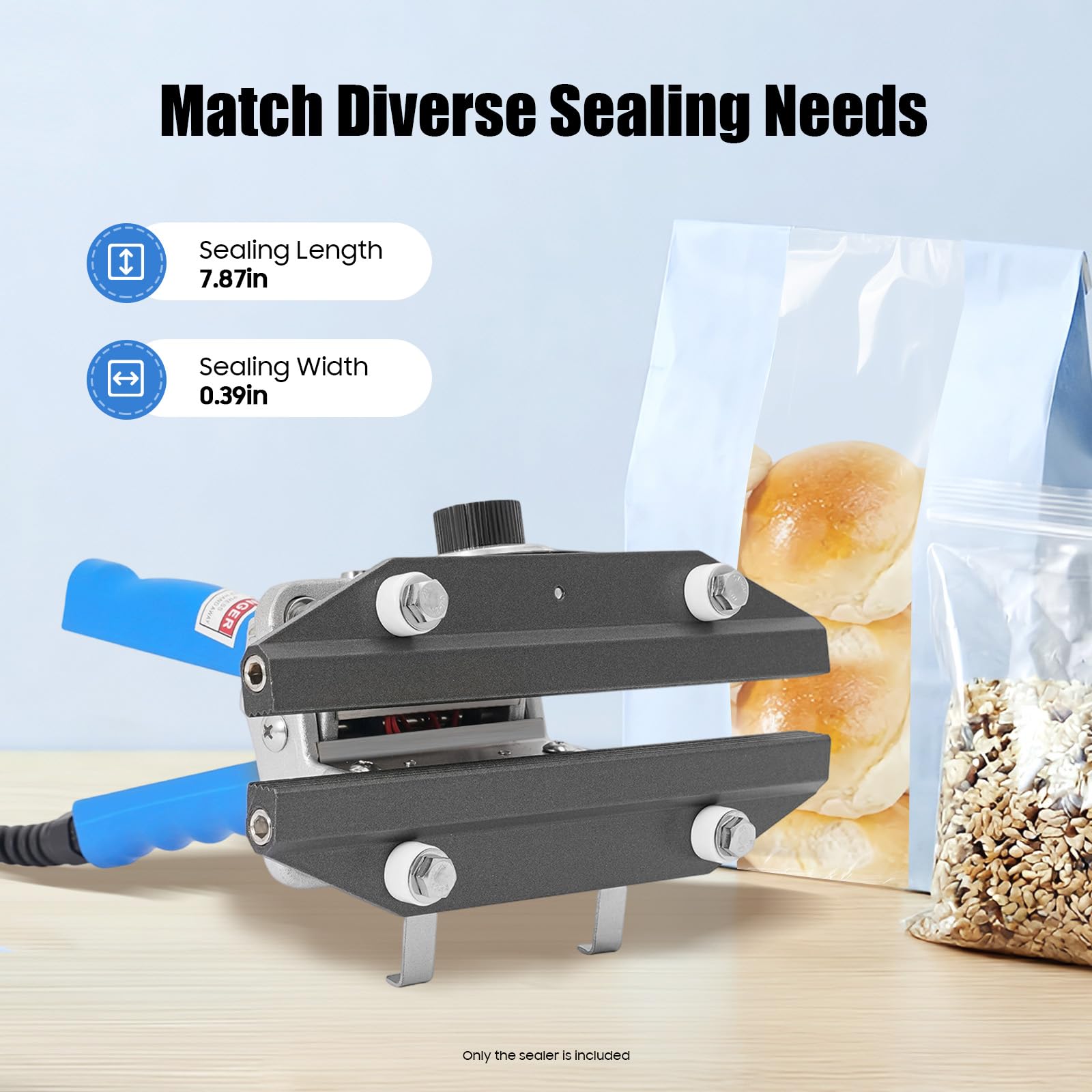 300 W Alicates Máquina Selladora Manual Termoselladora Envasar al Vacio Alicates Junta Machine Sealer Portátil Almacenamiento de alimentos Bolsa de Plástico Sealer