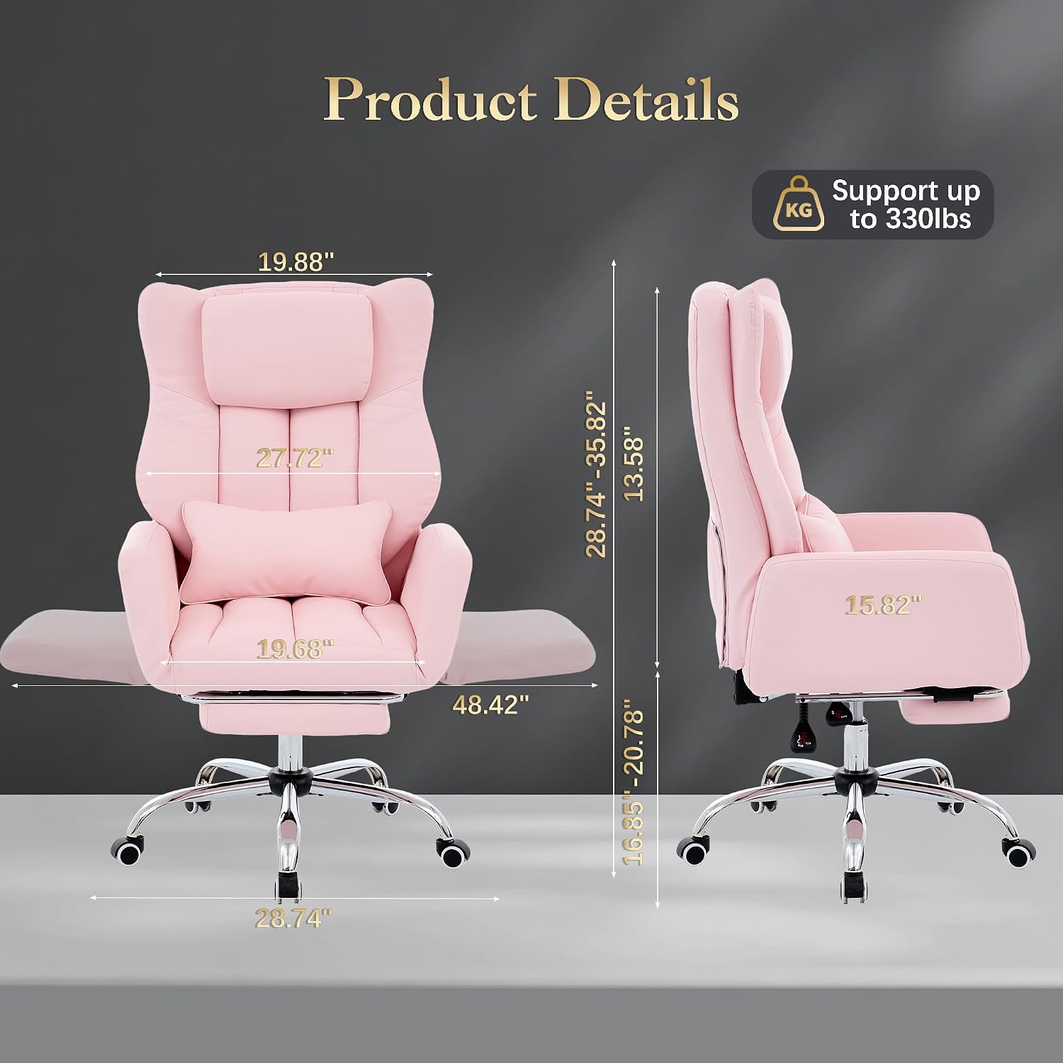 High Back Criss Cross Office Chair with Foot Rest & Flip Armrests | Big and Tall Criss Cross Gaming Chair, PU Leather Ergonomic Home office Computer Desk Chair, 155°Reclining with Lumbar Pillow thumbnail