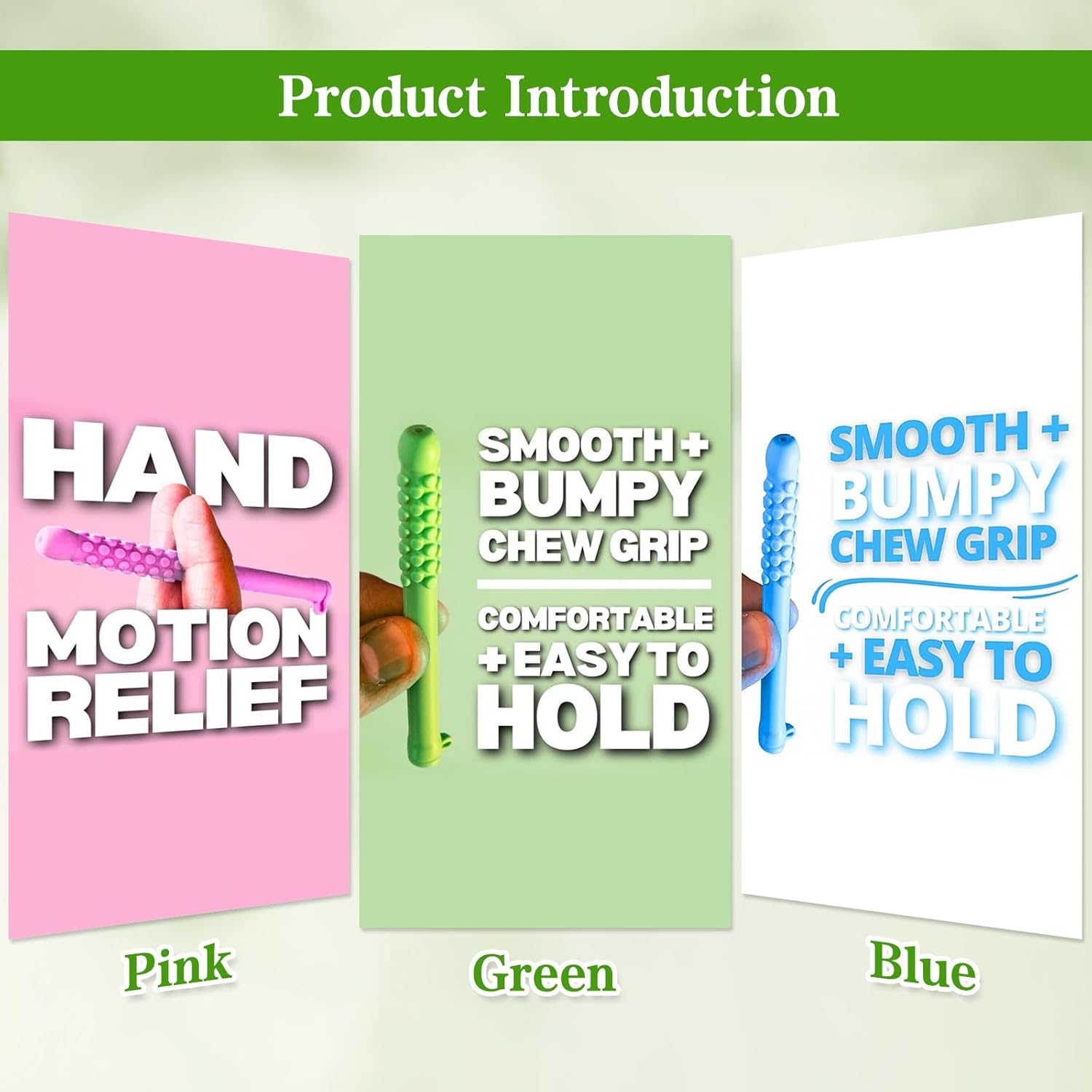 3Pcs Chewable Breathers Sticks with Essential Oils - Portable Aromatherapy for Focus & Respiratory Support, Natural Alternative to Reduce Urge - Image 3