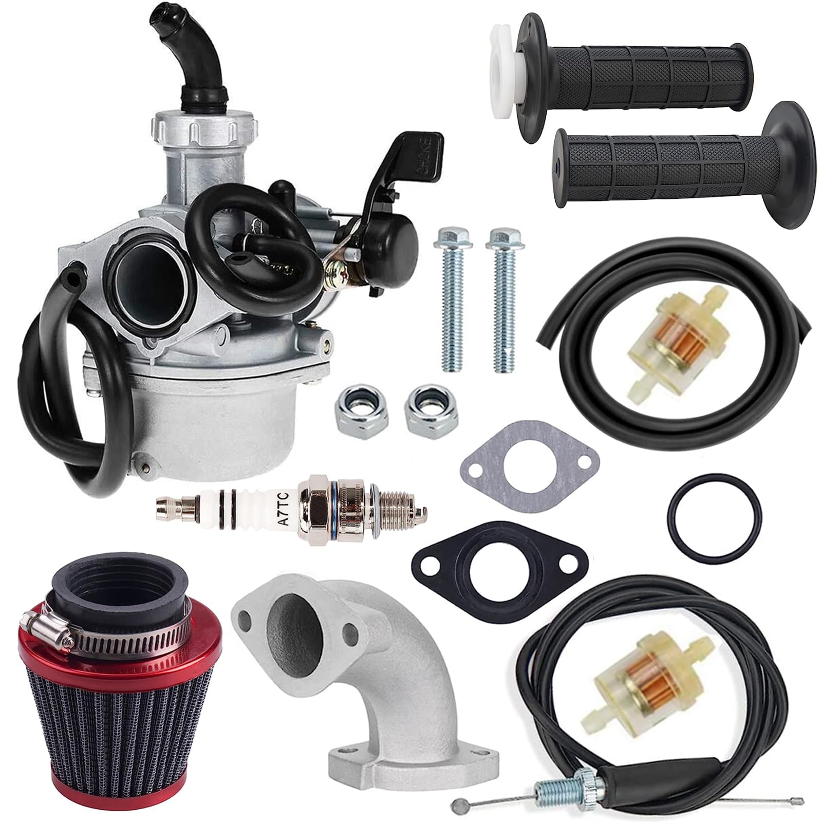 Haishine PZ22 Carburatore 22mm Per SSR 110cc 125cc - Ricambio Per ATV, Go Kart, Pit Bike, Quad 4 Tempi