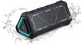 MLOVE P3 Alto-falante Bluetooth Portátil IPX7 à Prova d'água, 40W Bass, Bluetooth 5.3, Emparelhamento estéreo sem fio, TWS, Suporte Micro SD, USB-C Charing, Preto