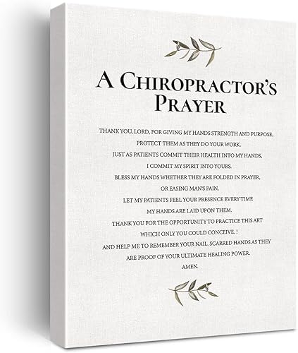 Lienzo con cita inspiradora para pared, diseño de oración de un quiropráctico, pintura positiva de quiropráctico, clínica, oficina, hogar,