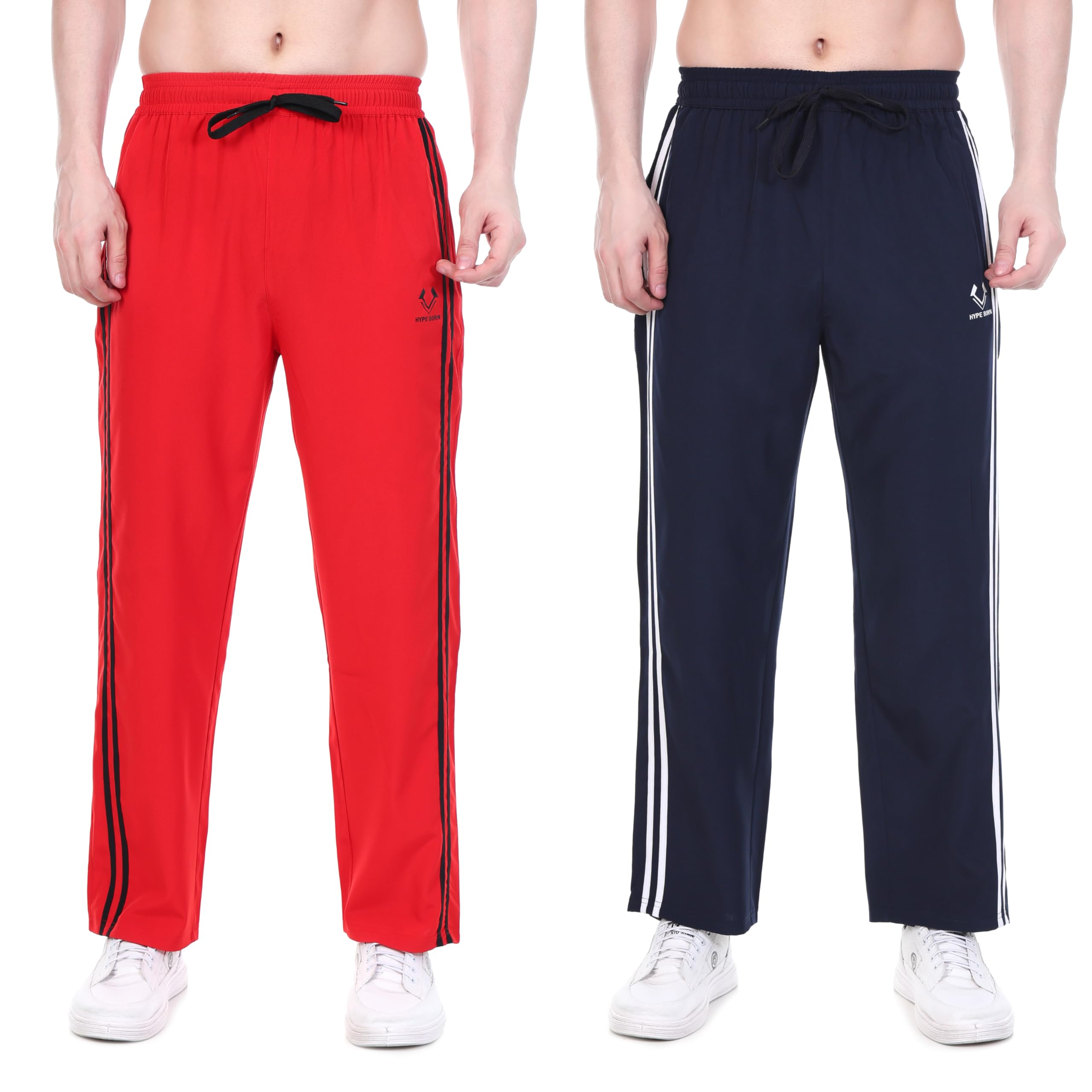 Men’s Solid Relaxed Fit Track Pants Pack of 2 with Double Side Stripes – Ideal for Gym, Running, Walking & Casual Wear-picture-25