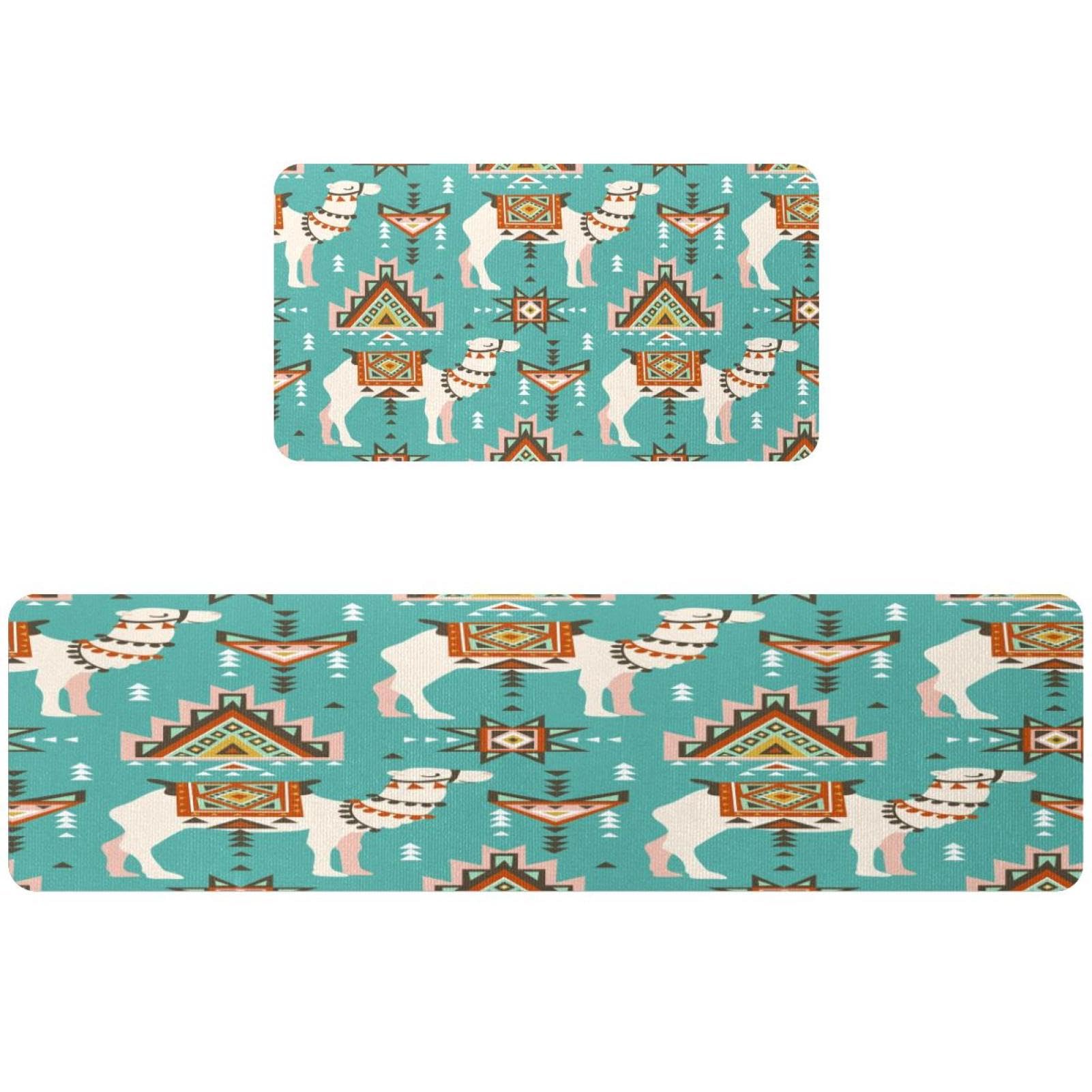 Tapete de cocina con diseño de camellos juego de 2 piezas para lavado
