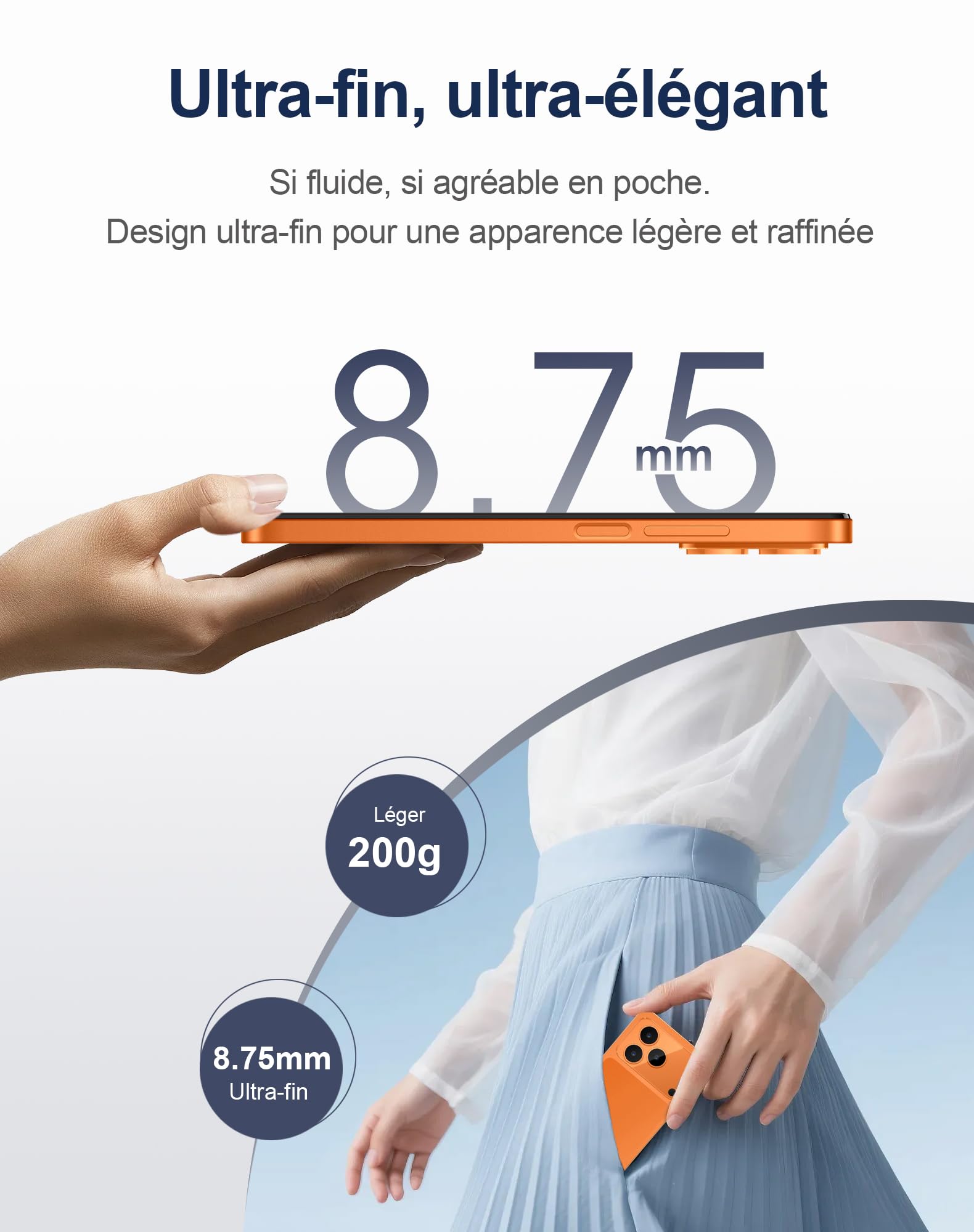 invens Note 17P Téléphone Portable Pas Cher, 20(4+16) Go+64Go Rom(TF 256Go) Smartphone, 16MP+8MP caméra, Écran 6,9" HD+, Batterie 5000mAh, téléphone Portable Débloqué, Telephone Pas Cher sans Forfait