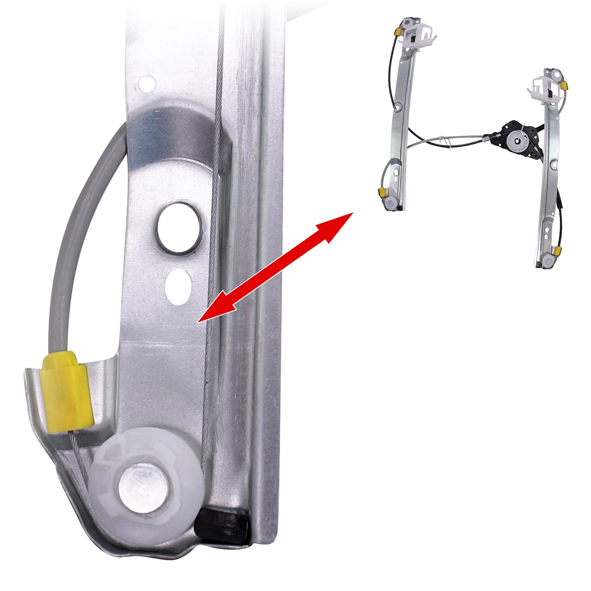 ATEC Germany 1x Fensterheber vorne links elektrisch ohne Elektromotor Kompatibel mit FORD FIESTA Mk5 (JH_, JD_), FIESTA Mk5 Van