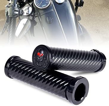 Goldfire Motorcycle Grips 1" 25mm Handlebar Hand Grips for Harley Touring Electra Glide Street Glide Road King Road Glide Softail Fat Boy Dyna FXDLS Trike