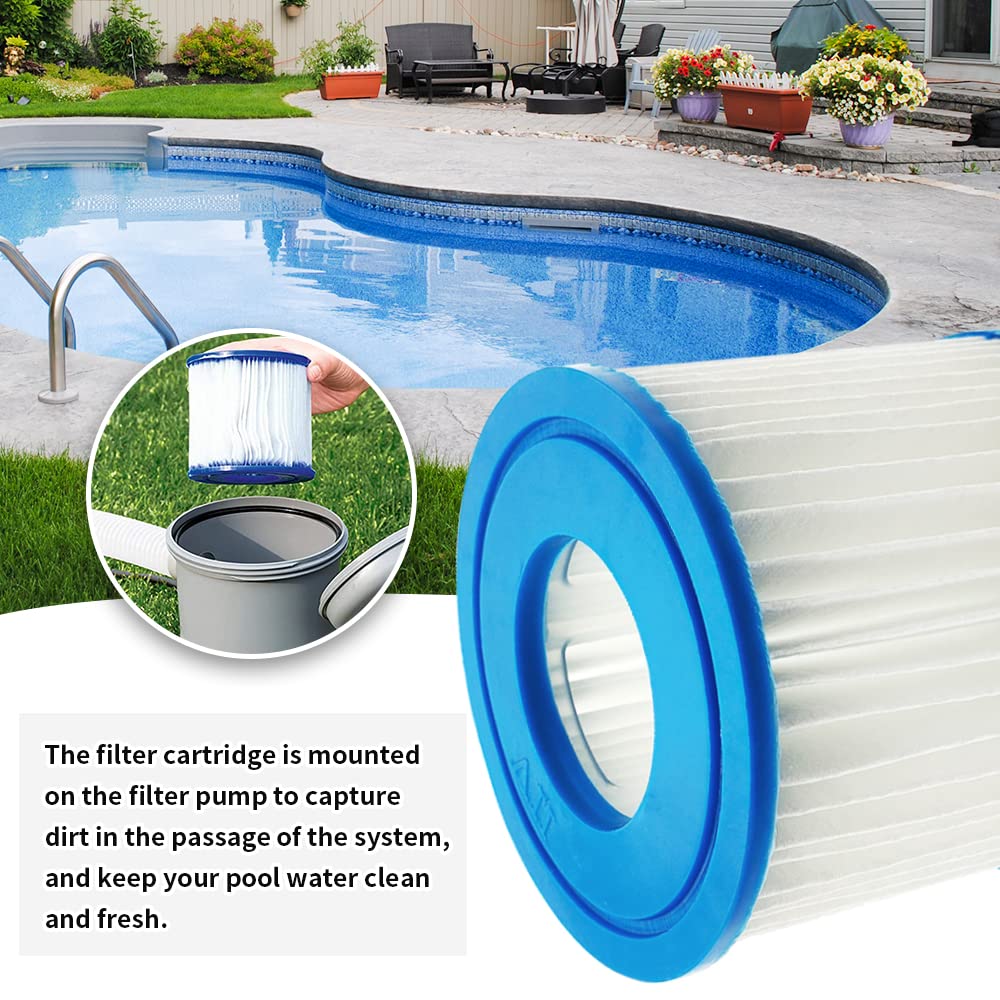 WuYan Cartuccia filtrante per Tipo D VII, Pompa Cartuccia di Ricambio Compatibile con Best-Way Intex Tipo D Cartuccia Filtro Cartuccia Hot Spring