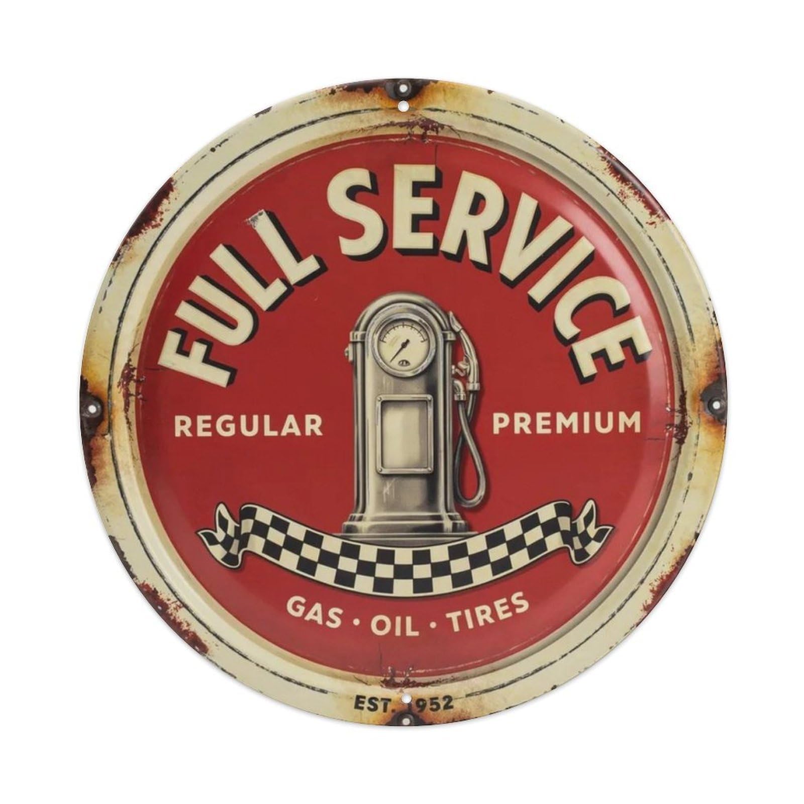 Vintage Round Metal Sign Metal Tin Sign Plaque