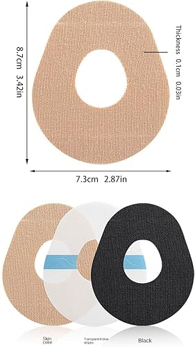 Paquete de 50 parches adhesivos Dexcom G7, parches adhesivos impermeables CGM, tres colores a elegir, cinta precortada (color de piel, 50 unidades)