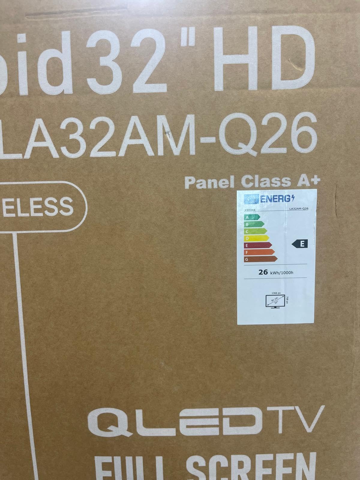 Generico Xioni Smart Tv Qled 32" HD FullScreen Frameless