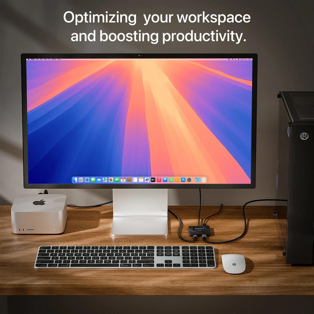 Switch KVM USB-C: utilizza Apple Studio Display/XDR con PS5, Switch, Mac (5K a 120Hz/6K a 60Hz) e PC Windows (4K a 60Hz), HDMI a USB-C Bridge, supporta fotocamera/microfono/audio/PD, LG