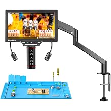 Tomlov TM3K-AF Max 10.1 Inch HDMI Microscope Digital with One-Touch Auto Focus PCB/Coin Checking Focus Prefix 2000X 3K Video/38MP Photos IPS HD Display 360  Flex Arm Dual LED PC/TV Compatible