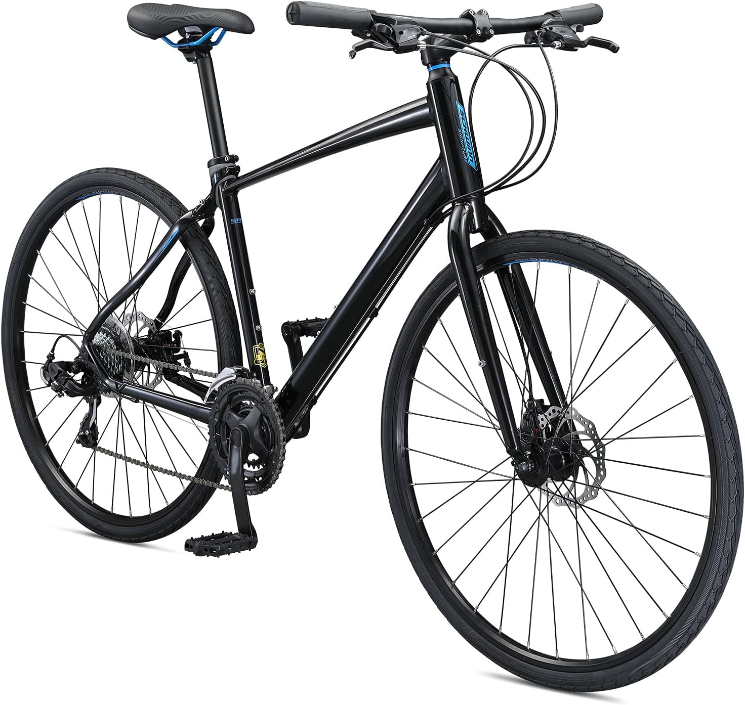 Schwinn Vantage Men and Women Adult Sport Hybrid Bike, 21 or 24 Speed Drivetrain, Aluminum Frame, Flat Bar, Disc Brakes, Smooth Ride Technology