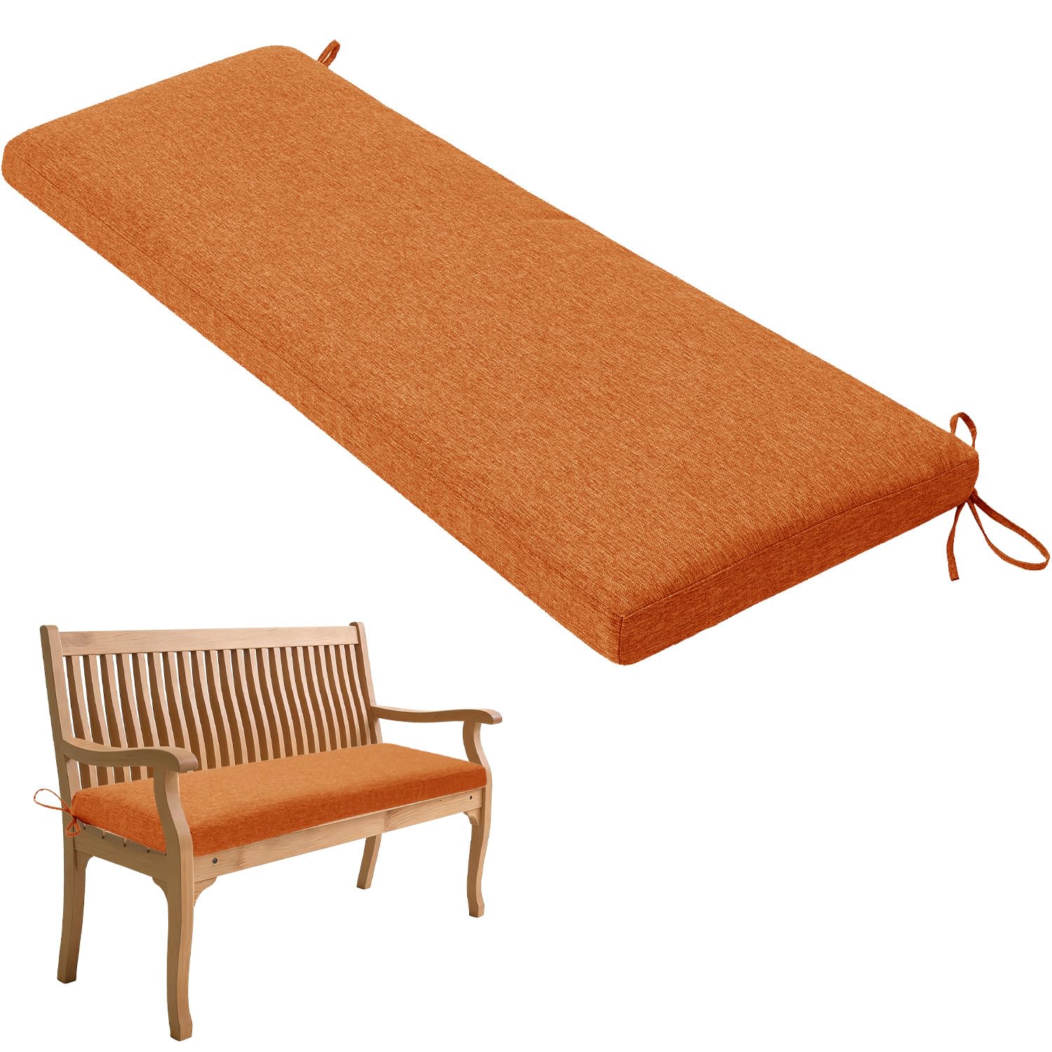 Coussin de banc 120x30 en lin pour aménager un coin lecture ou une banquette de terrasse