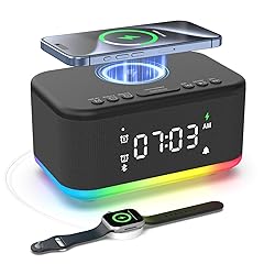 Wireless Charging Alarm Clock Bedroom, Digital Alarm Clocks Bedrooms Bluetooth, Loud Bluetooth Wireless Charging Alarm Clock Bedroom, Digital Alarm Clocks Bedrooms Bluetooth, Loud Bluetooth item