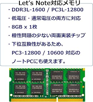 Amazon.co.jp: Let's note対応 ノートPC用メモリ CF-NX2/CF-NX3/CF-SX2