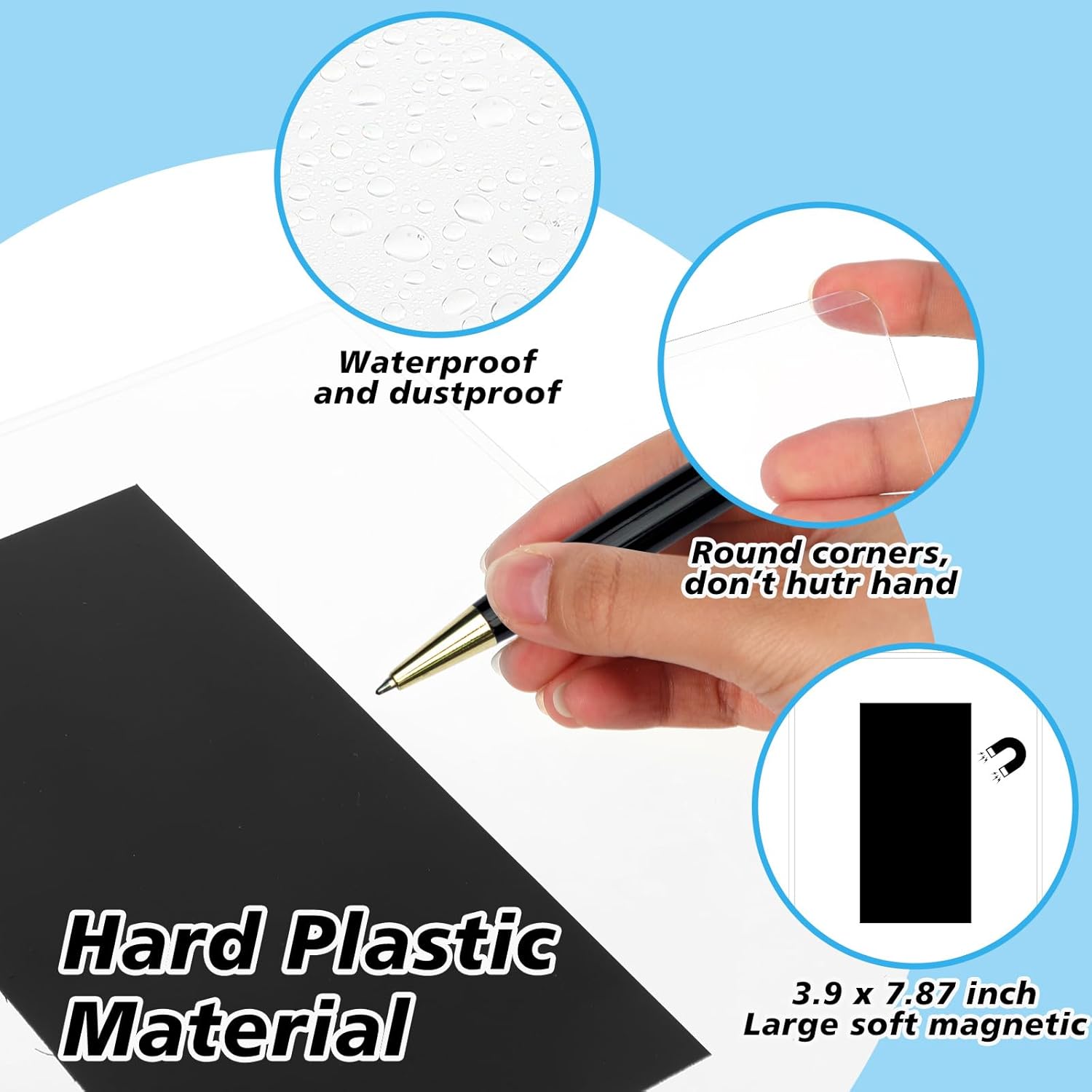 Honoson 30 Pack 8 1/2”×11” Magnetic Sign Holder Magnetic Document Holders Clear Plastic Frames for Letter Size Posters Locker/refrigerator, Home, Office, School, Artwork and Business Etc