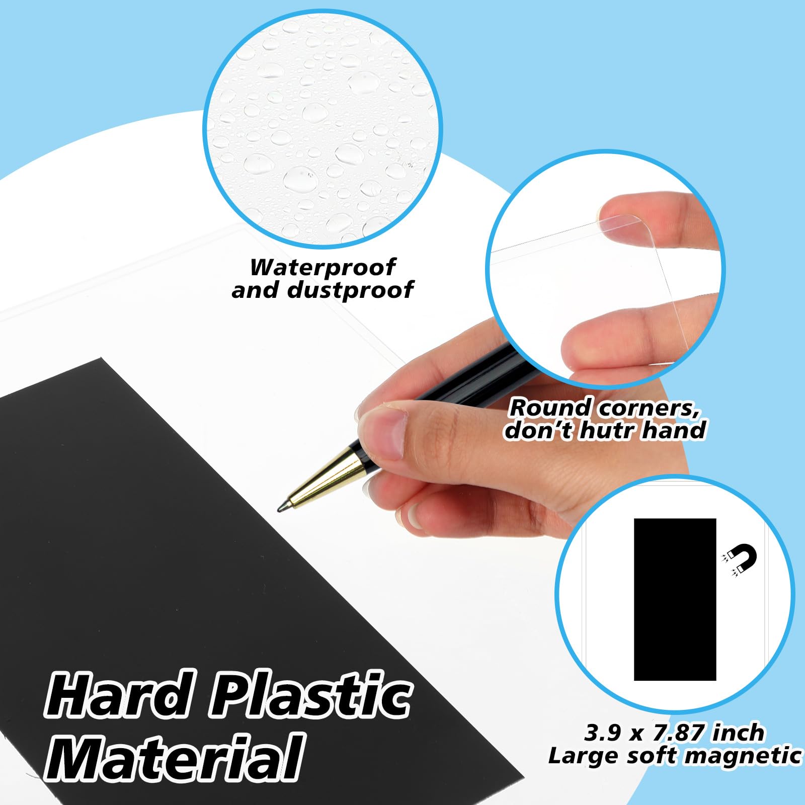 Honoson Magnetischer Dokumentenhalter für Briefgröße, Poster, Schließfächer, Kühlschrank, Zuhause, Büro, Schule, Kinder, Kunstwerke und Geschäft, 21,6 x 27,9 cm, 30 Stück