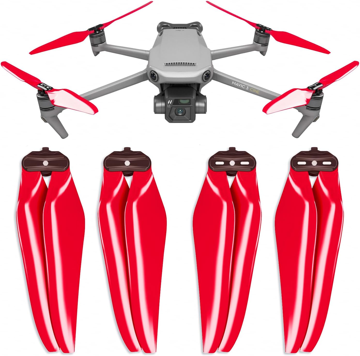 Master Airscrew Stealth Propellers for DJI Mavic 3 - Red, 4 pcs