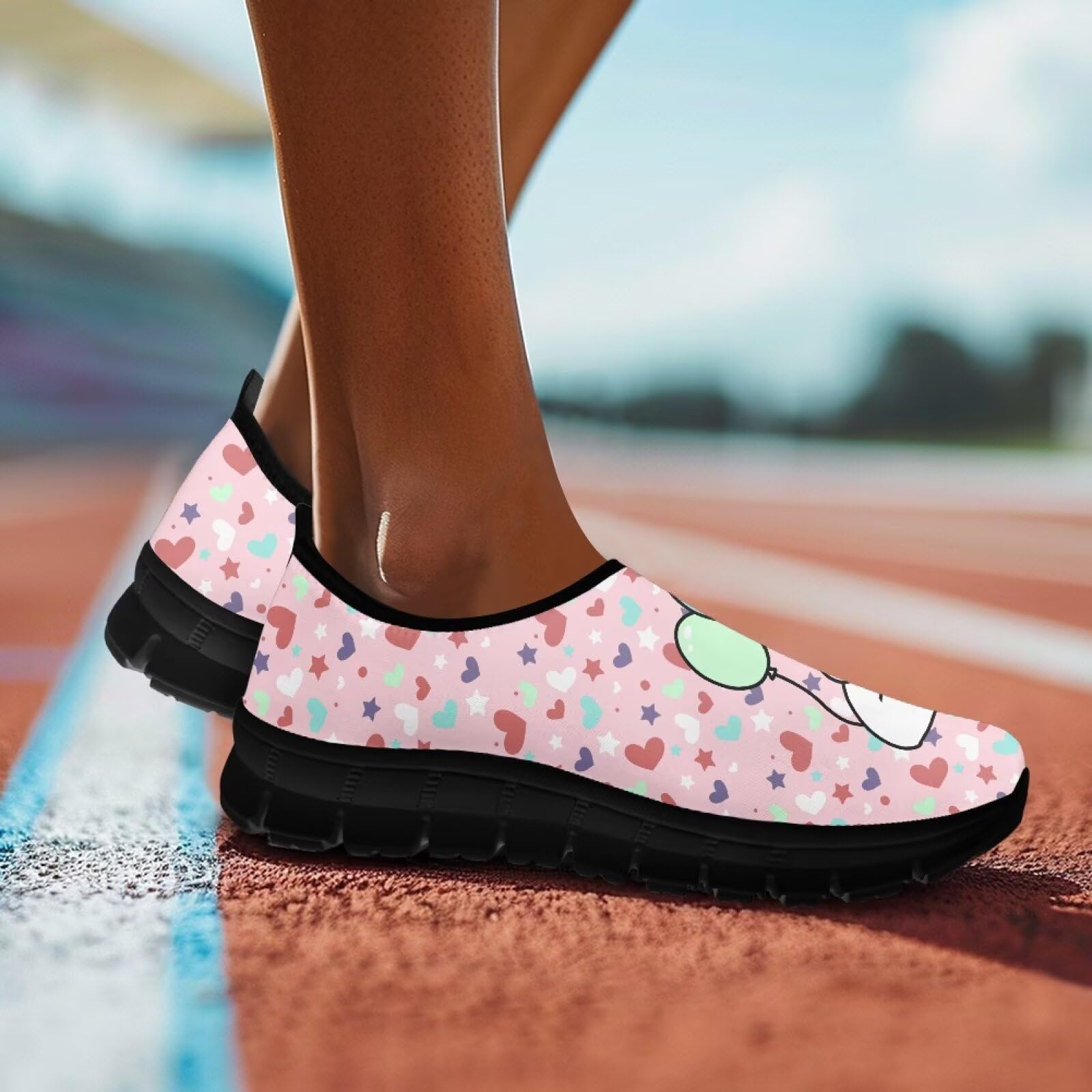 Damskie trampki wsuwane na co dzień płaskie podparcie łuku wygodne lekkie buty do chodzenia buty do biegania czarna podeszwa